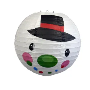 14" Frosty Snowman Christmas Holiday Paper Lantern