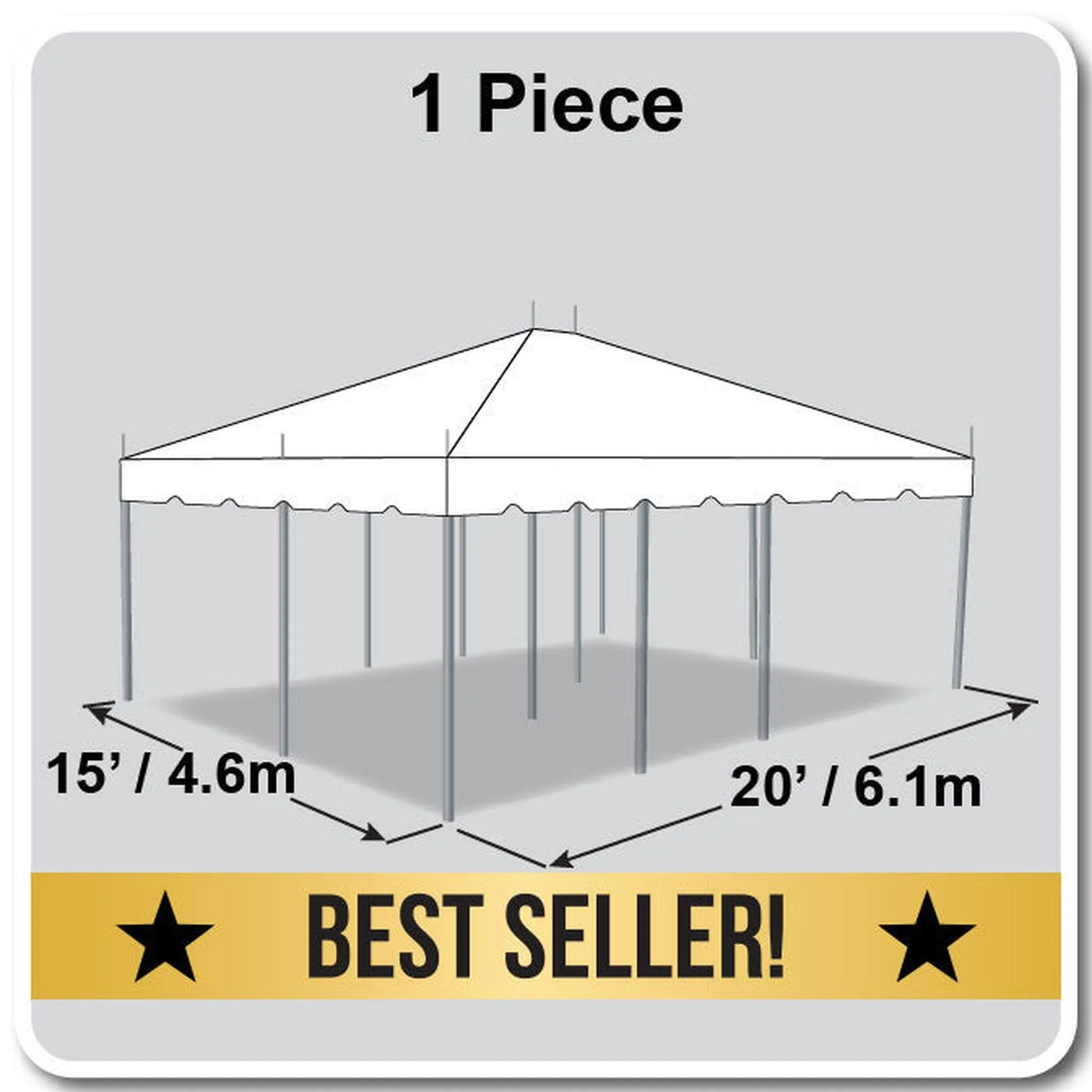 15x20 Classic Series Pole Tent
