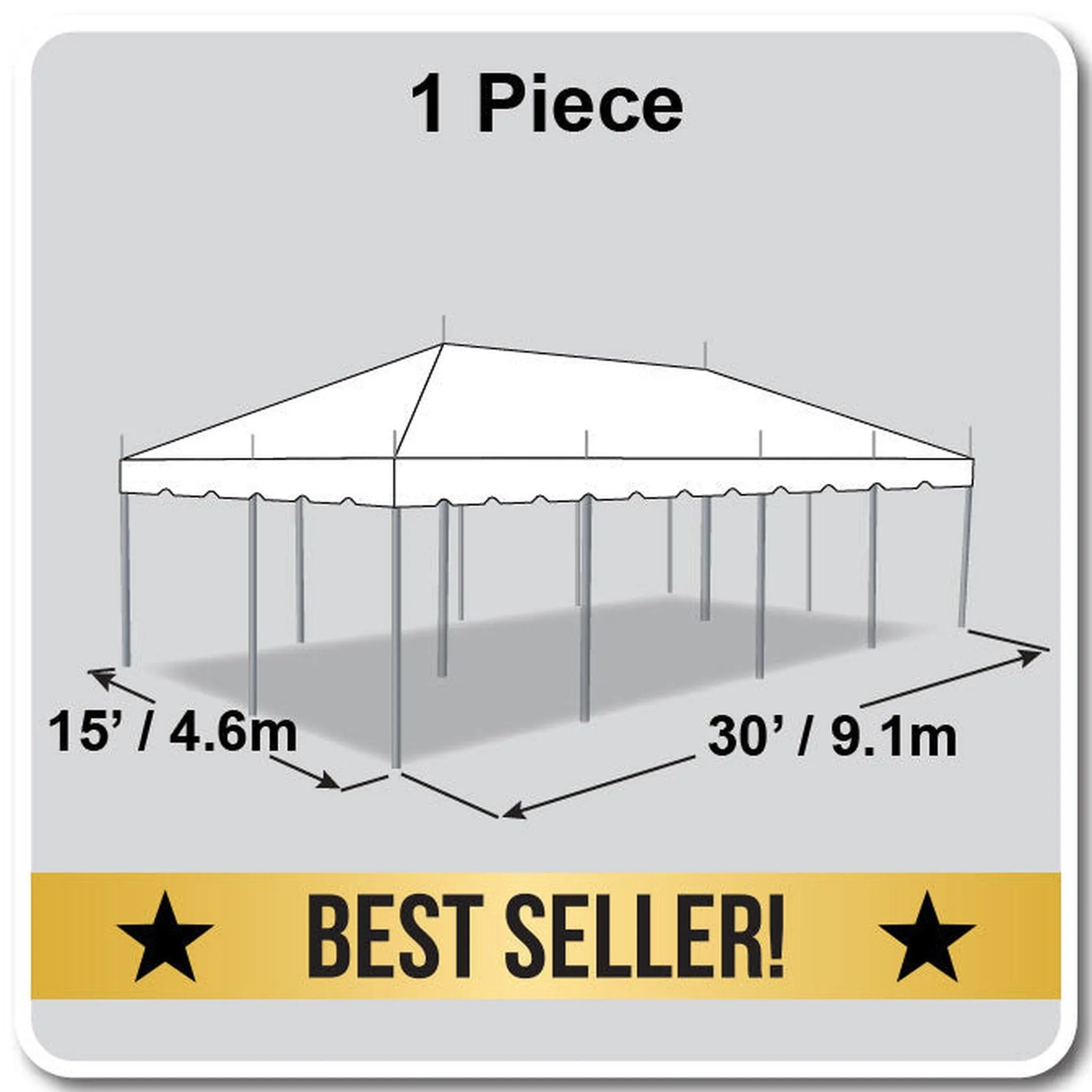 15x30 Classic Series Pole Tent