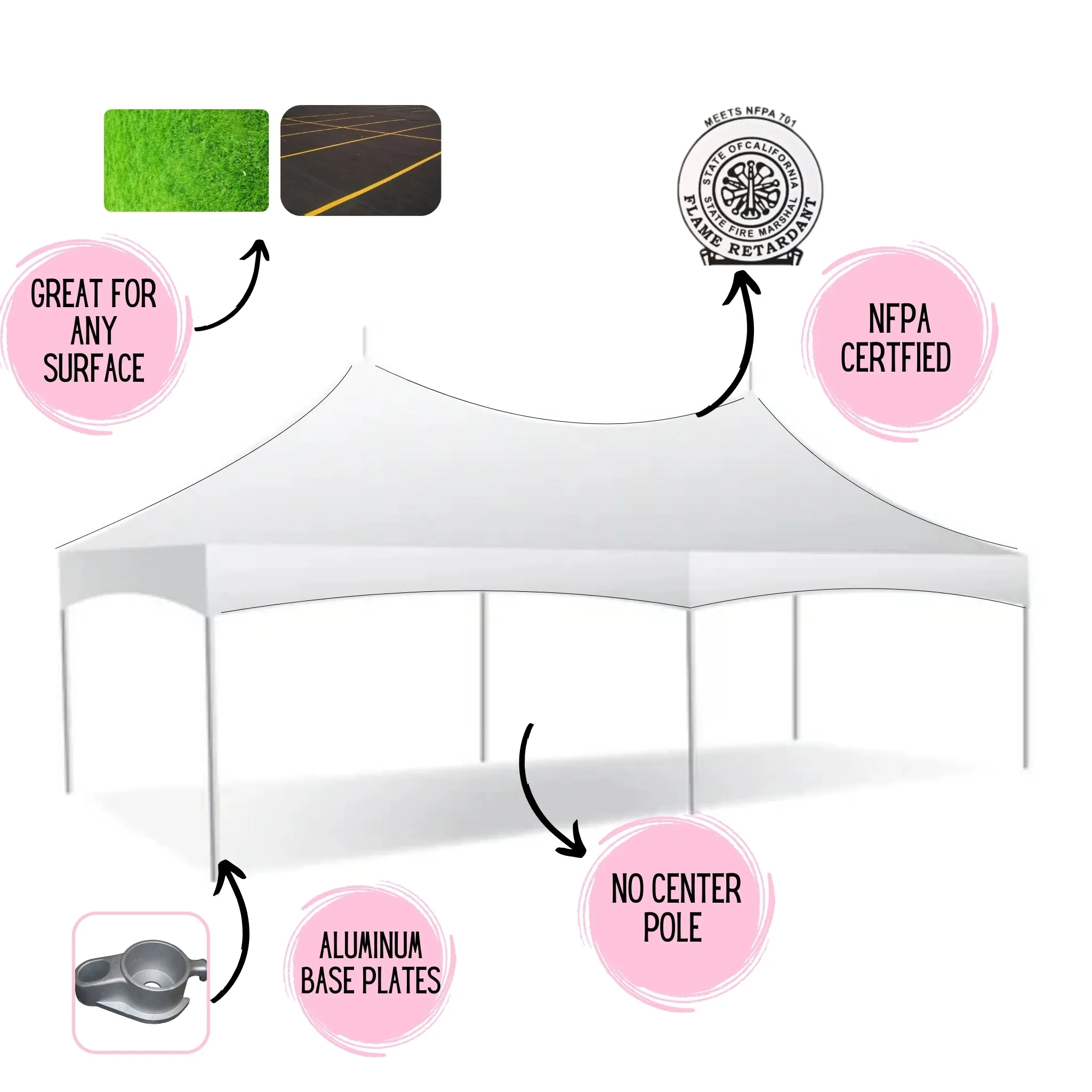 15x30 Pinnacle Frame Tent