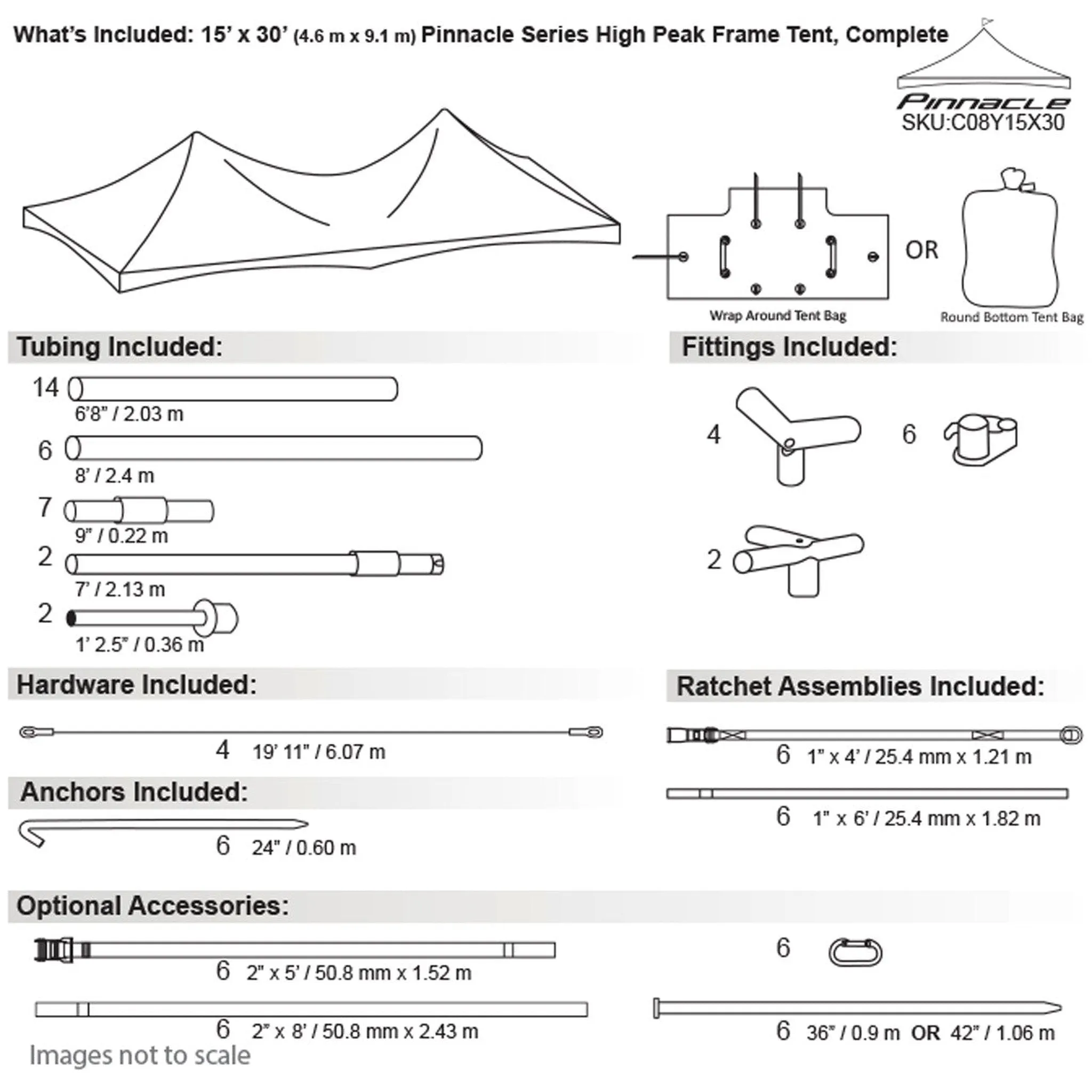 15x30 Pinnacle Frame Tent