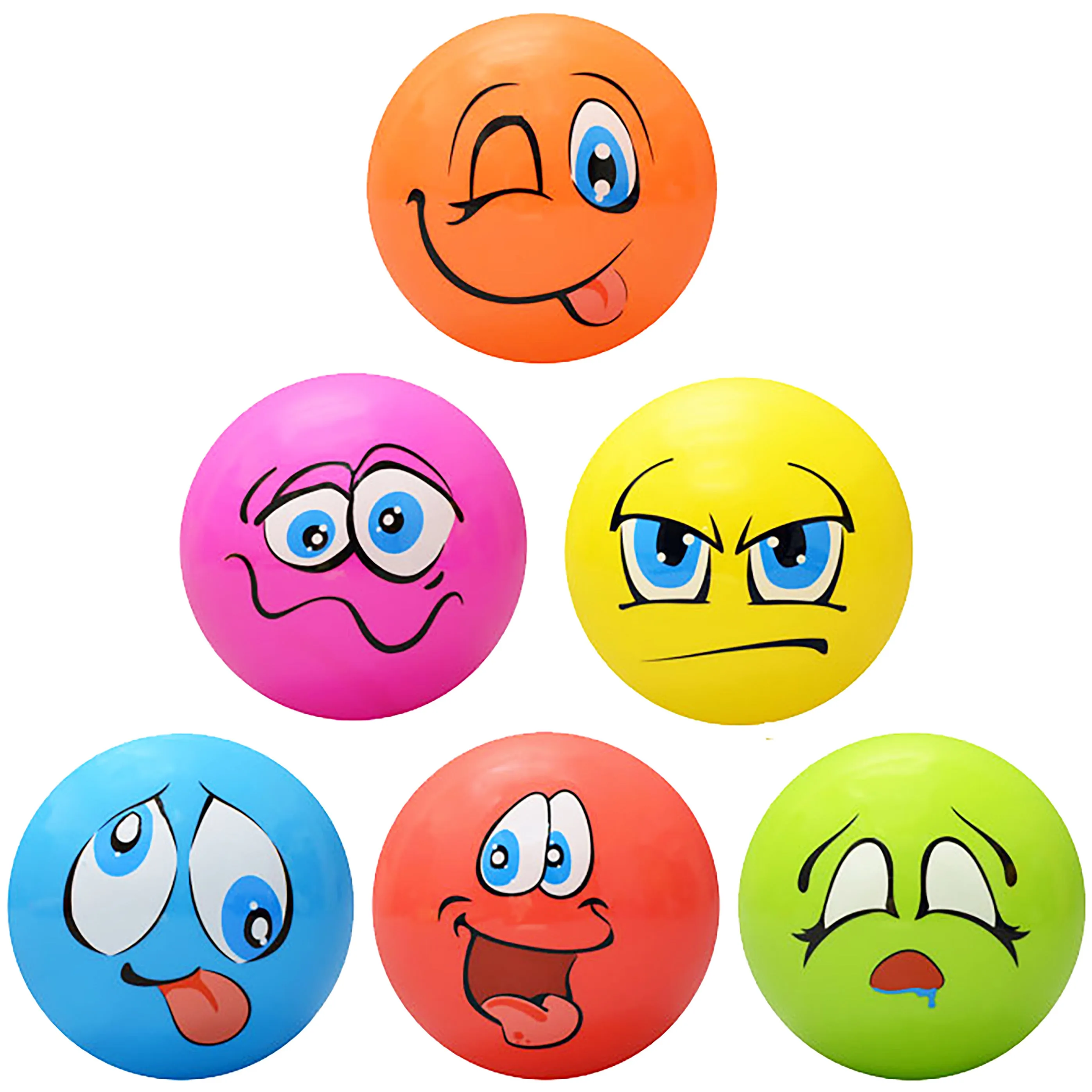 18" Inflatable Funny Face Vinyl Balls