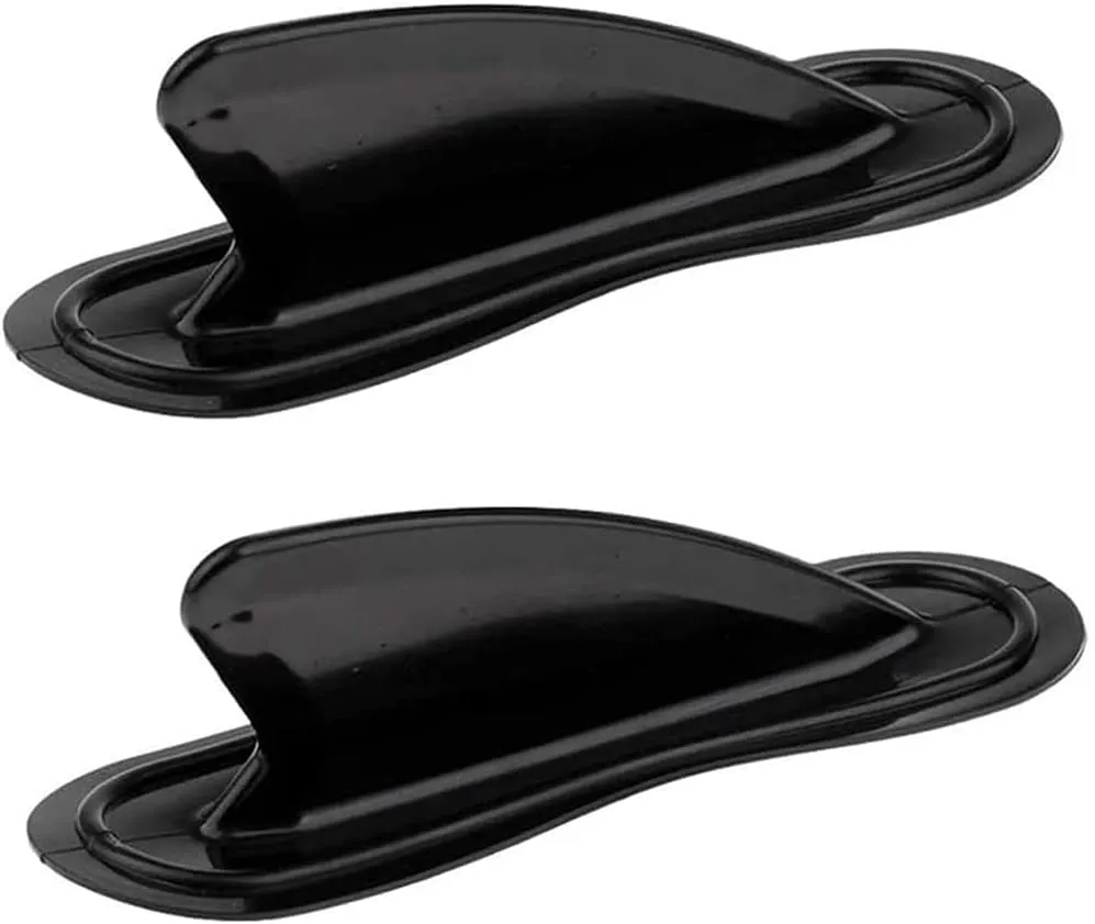 2 Pcs Kayak Tracking Fin,Inflatable Boat Fin Board Fin Mounting Points PVC Replacement Accessories, black