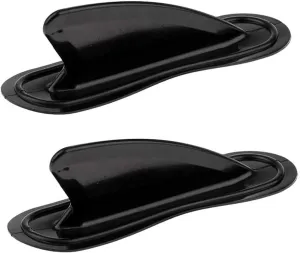 2 Pcs Kayak Tracking Fin,Inflatable Boat Fin Board Fin Mounting Points PVC Replacement Accessories, black