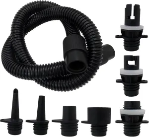 2024 NEW Paddle Board Pump Adapter Set, 1 Sup Pump Hose 7 Sup Air Nozzles, Sup Pump Replacement Parts, Paddleboard Electric Air Pump Accessories Attachment for Inflatable Boats, Rafts, Kayak
