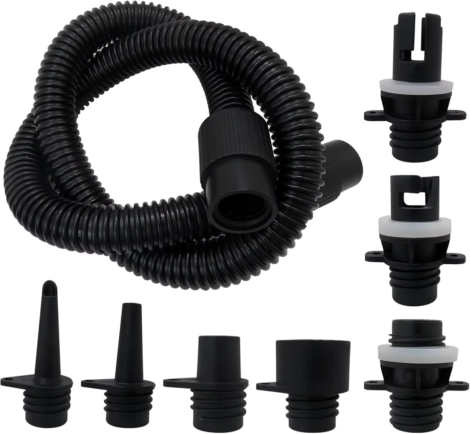 2025 New Air Hose Kit Includes Air Pump Hose 7 Nozzles Adaptor Stand up Paddleboard Accessories Paddle Board Replacement Parts