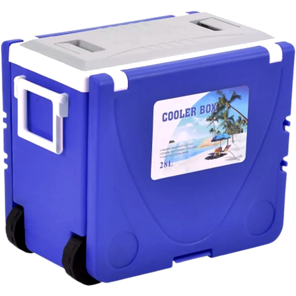 28L Cooler Box Foldable Picnic Table With 2 Chairs Aa2-56161