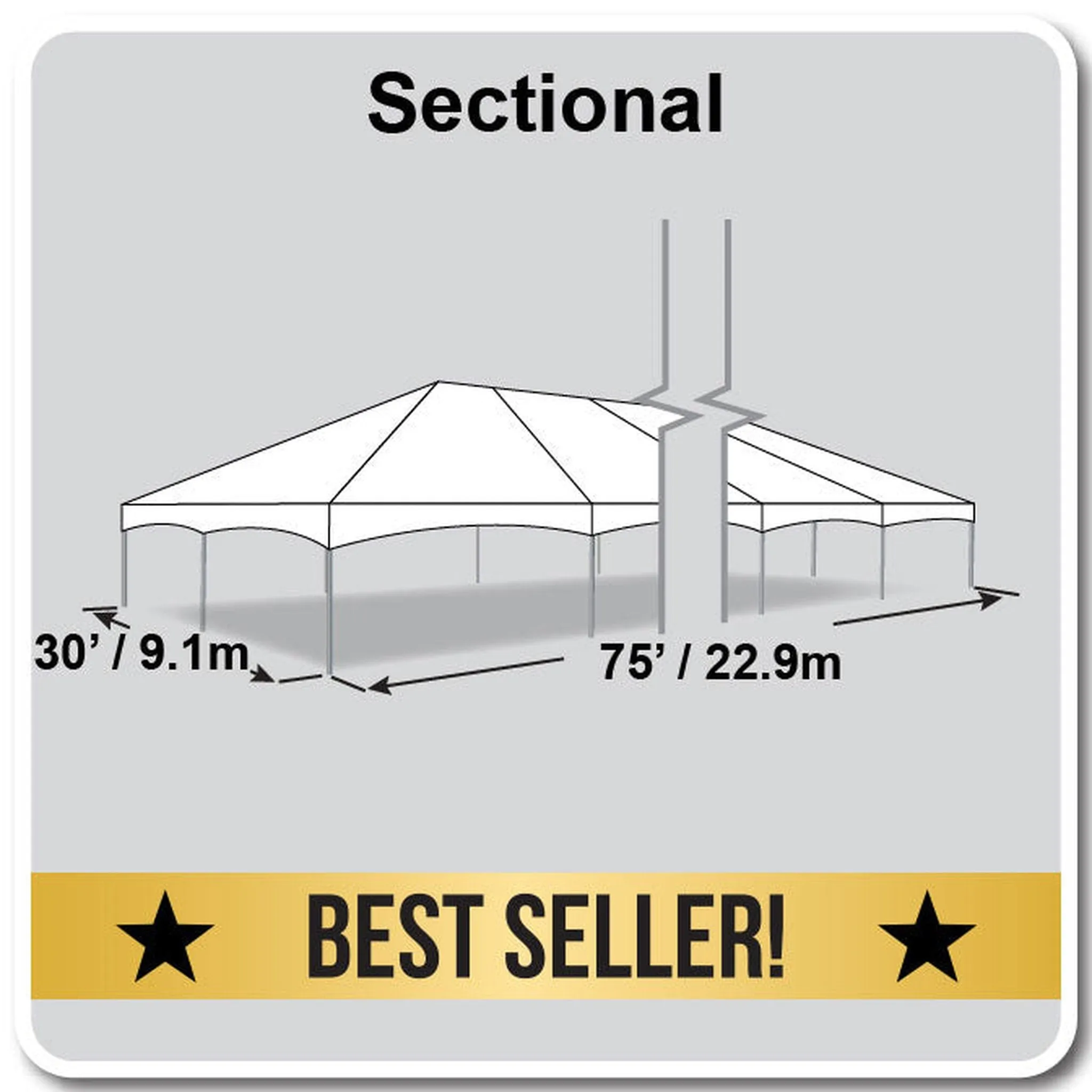 30x75 Master Series Frame Tent