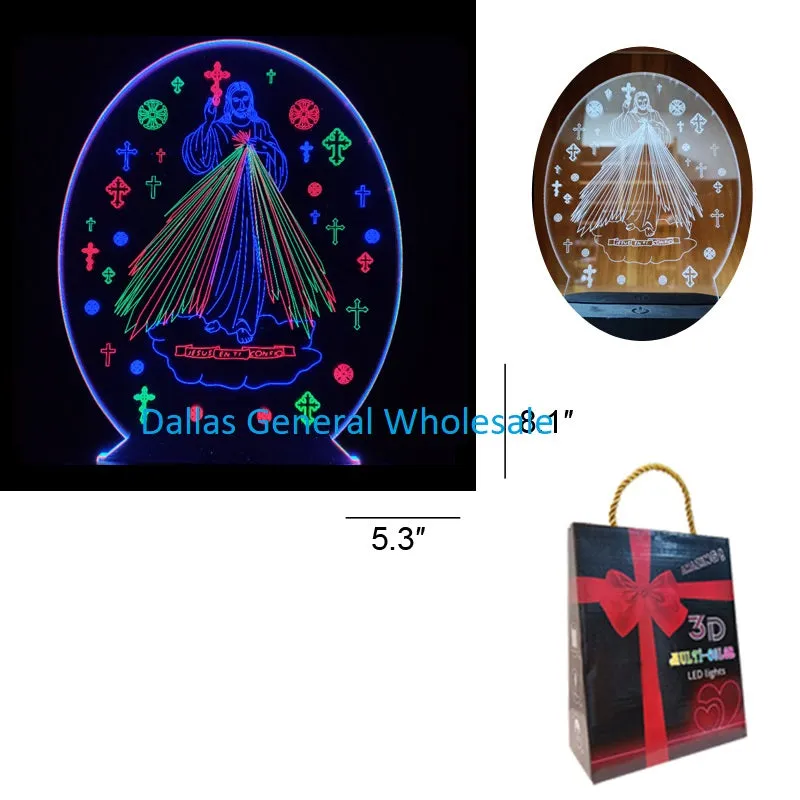 3D Optical Jesus Christ LED Lamps Wholesale