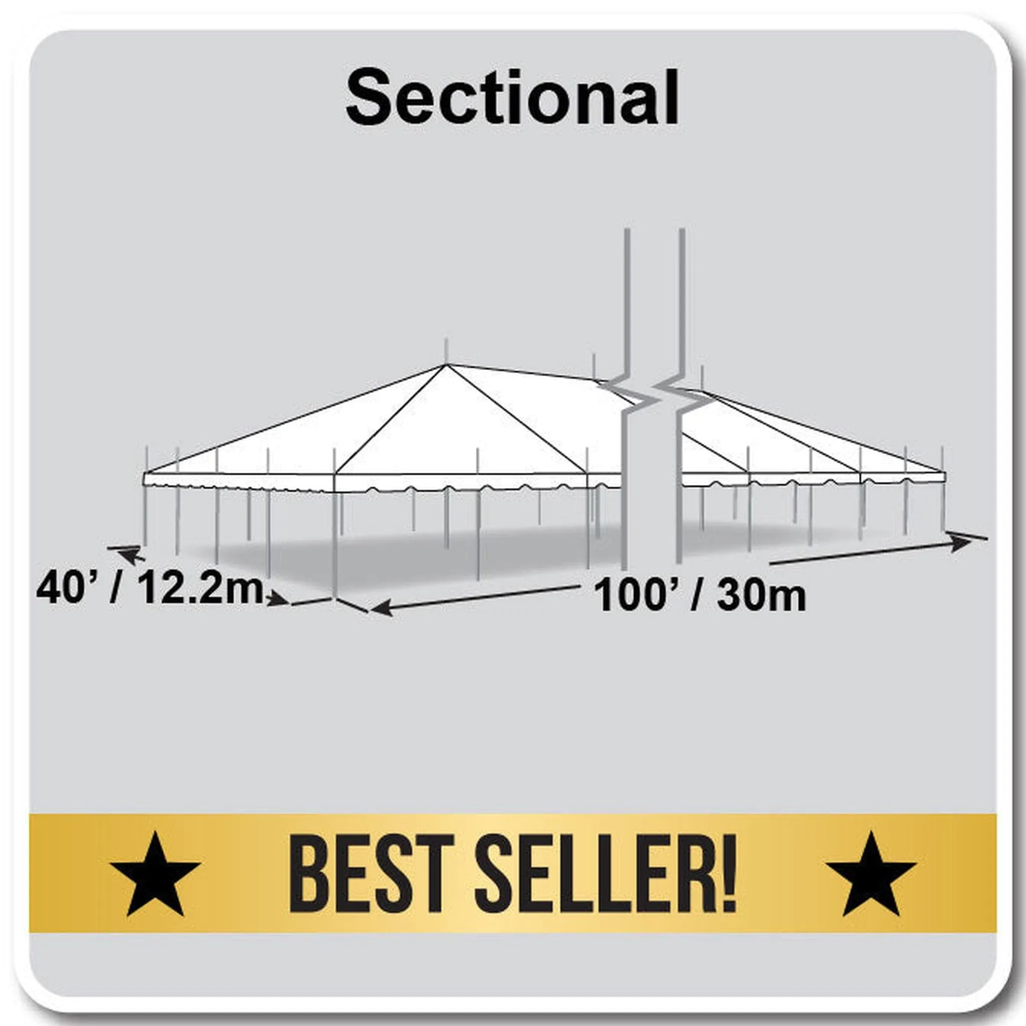 40x100 Classic Series Pole Tent