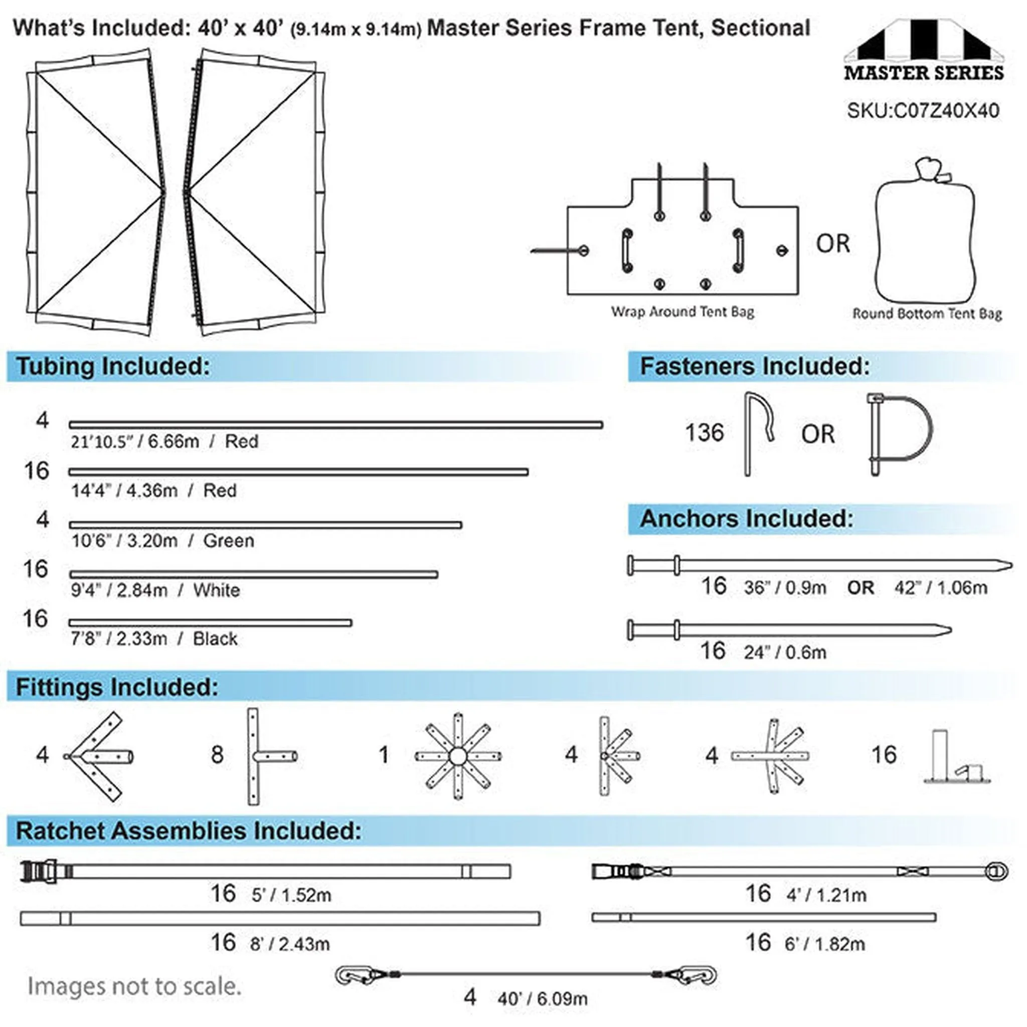 40x40 Master Series Frame Tent