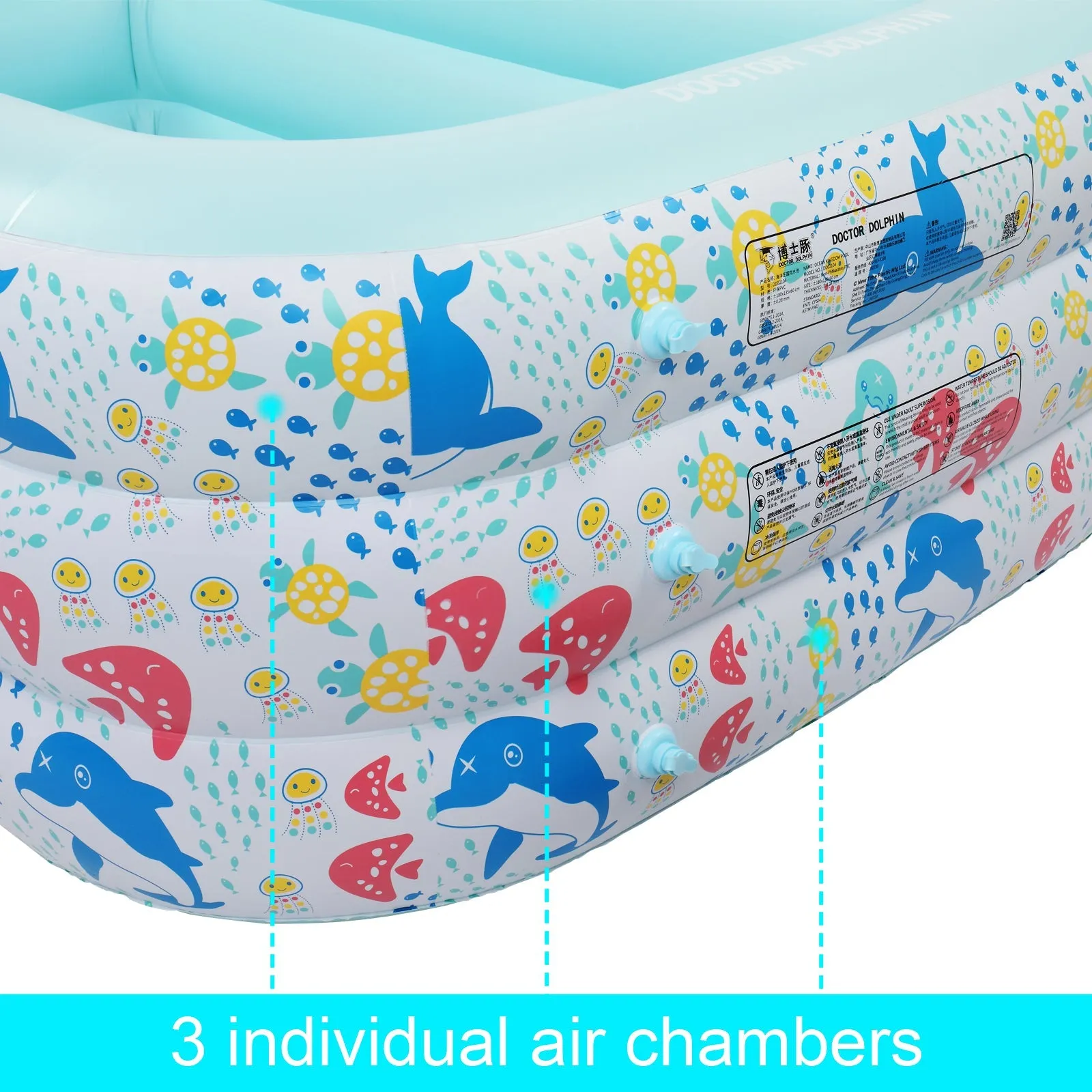 59" X 43.3" X 23.6" Inflatable Pool for Kids