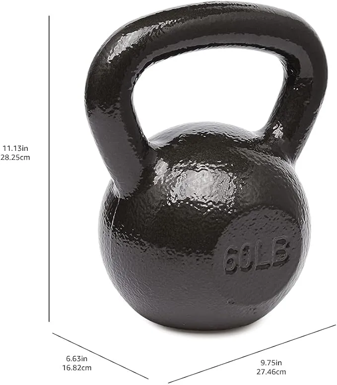 Amazon Basics 60 lb. Cast Iron Kettlebell