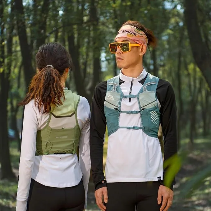 AONIJIE Hydration Vest Backpack 5L with External Trekking Poles Storage Bag Lightweight Hydration Pack for Trail Run Race Marathon