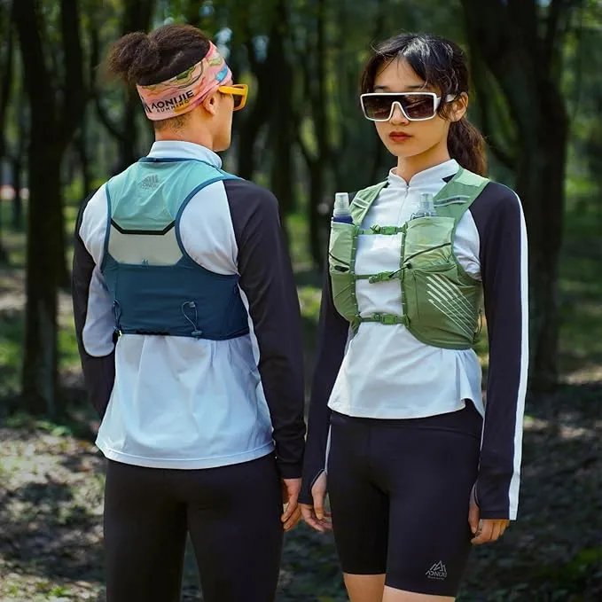 AONIJIE Hydration Vest Backpack 5L with External Trekking Poles Storage Bag Lightweight Hydration Pack for Trail Run Race Marathon