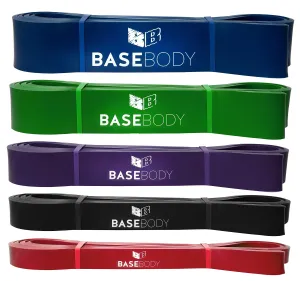 BaseBody - Pull Up Band - Pull Up Bands - Assisted Pull Up Bands - Assisted Pull Up Band - Pull Up Assistance (SOLD INDIVIDUALLY) Black