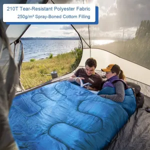 Camping Sleeping Bag, Two-Person Waterproof