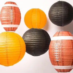 Cincinnati Pro Football Paper Lanterns 6pc Combo Tailgating Party Pack (Orange/Black) - by PaperLanternStore