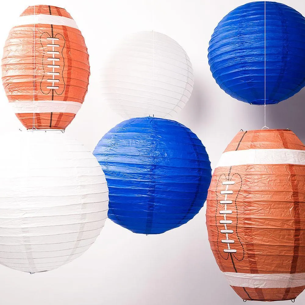 Dallas Pro Football Paper Lanterns 6pc Combo Tailgating Party Pack (Blue/White)