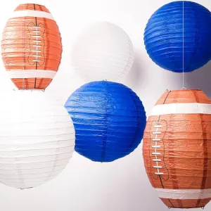 Dallas Pro Football Paper Lanterns 6pc Combo Tailgating Party Pack (Blue/White)