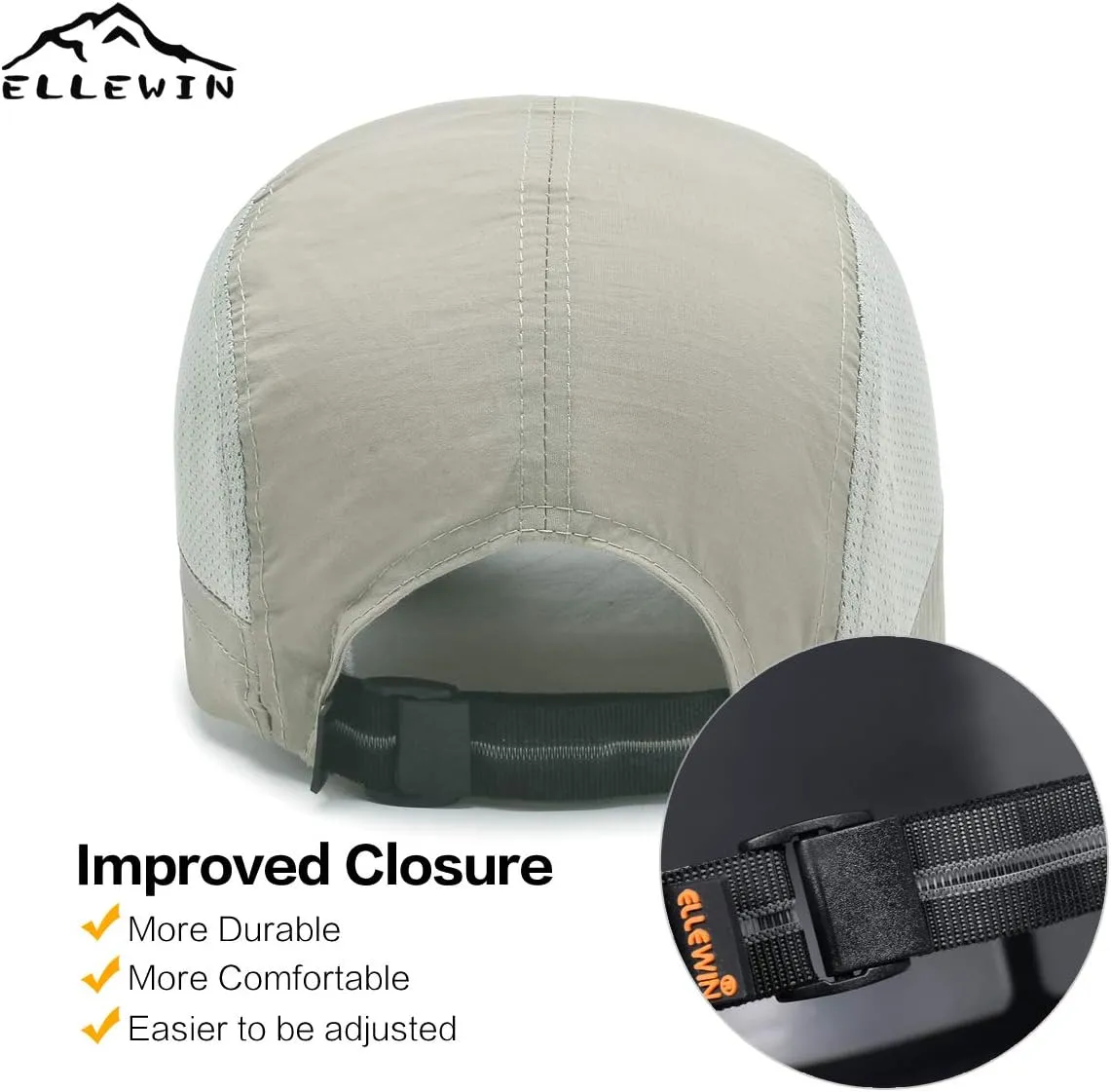 ELLEWIN 2 Pack Unisex Baseball Cap Foldable Sports Hat with UPF 50  Runing Hat