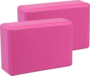 EXERZ Yoga Blocks 2 pack, Gym Blocks, Exercise Workout Fitness Bricks, Pilates Stretch Handstand Non-Slip