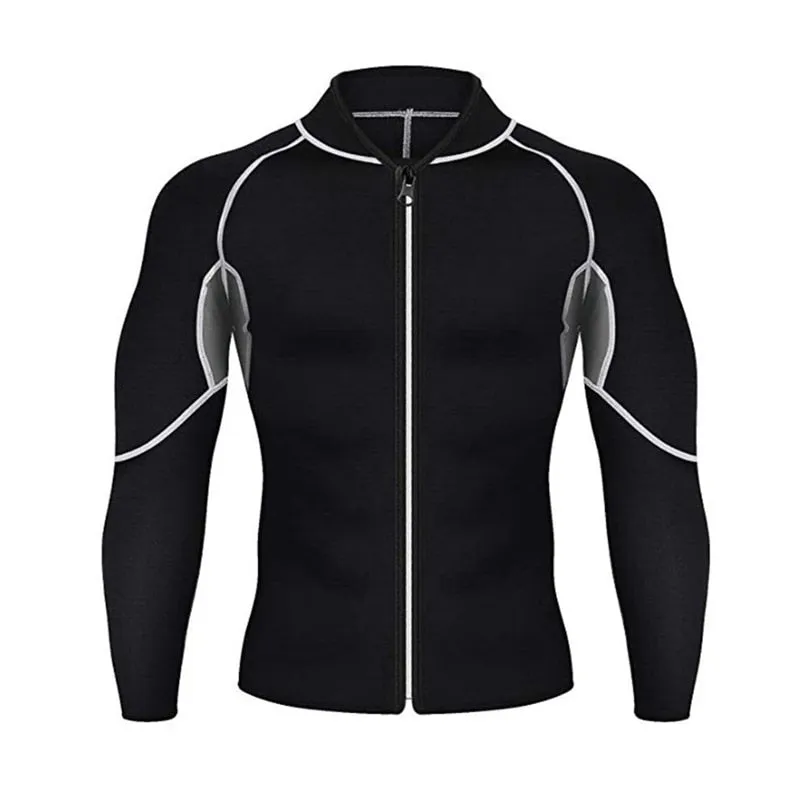 Fitness T-shirt Men Long Sleeve Elastic Sweating Suit Sportswear