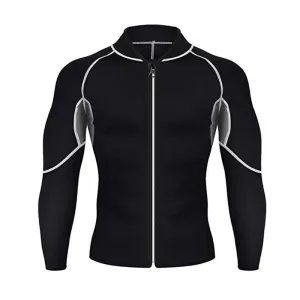 Fitness T-shirt Men Long Sleeve Elastic Sweating Suit Sportswear