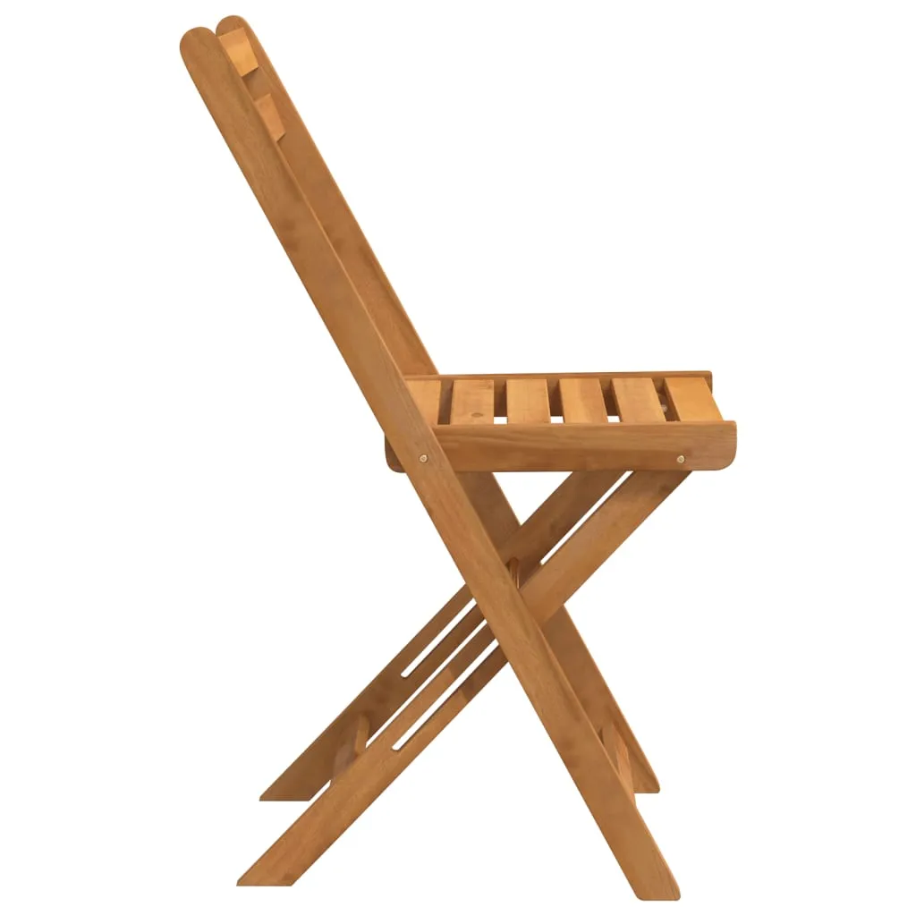 Folding Bistro Chairs Outdoor Patio Dining Furniture Solid Wood Acacia