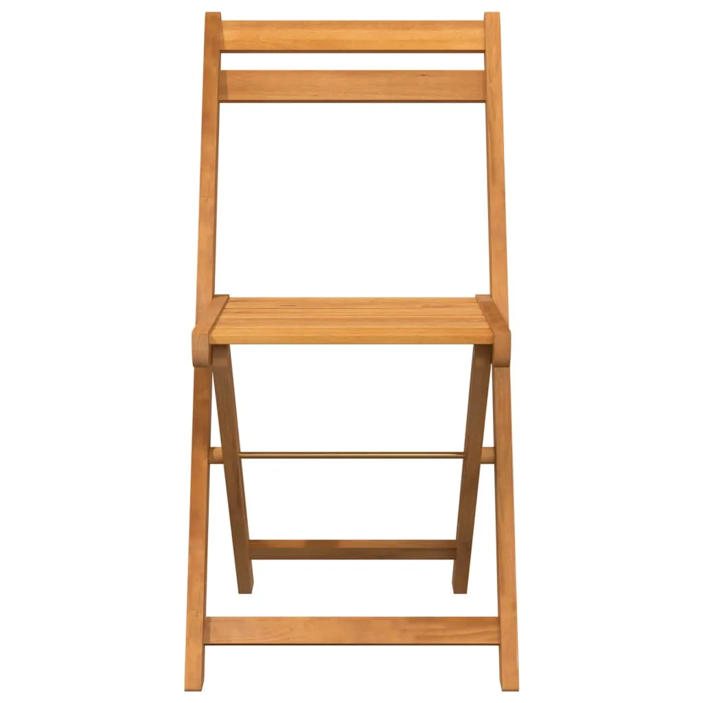 Folding Bistro Chairs Outdoor Patio Dining Furniture Solid Wood Acacia