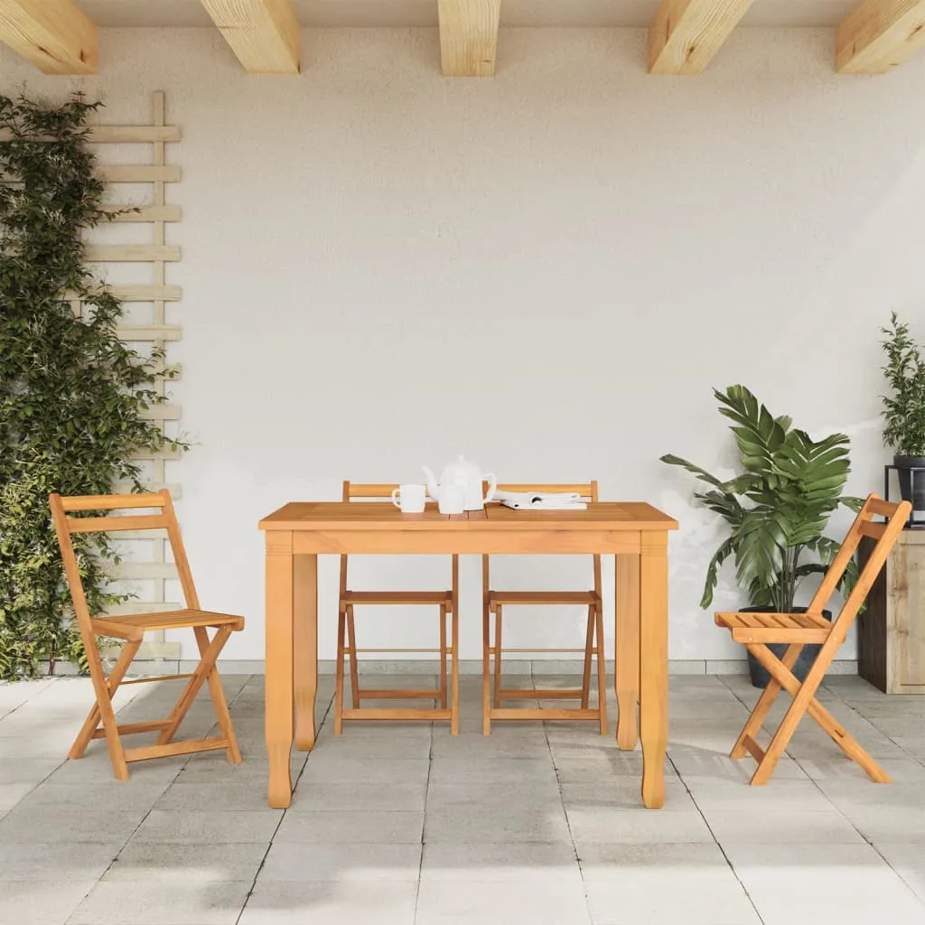 Folding Bistro Chairs Outdoor Patio Dining Furniture Solid Wood Acacia