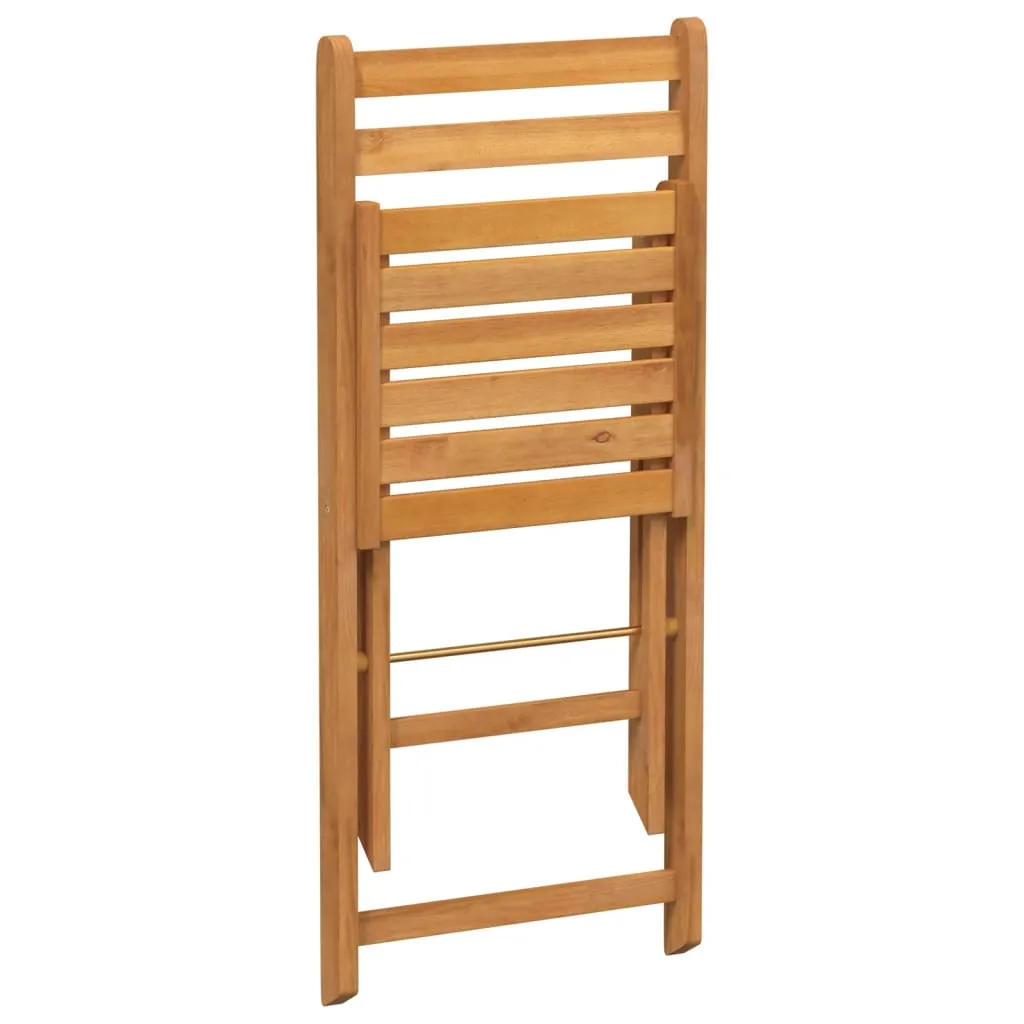 Folding Bistro Chairs Outdoor Patio Dining Furniture Solid Wood Acacia