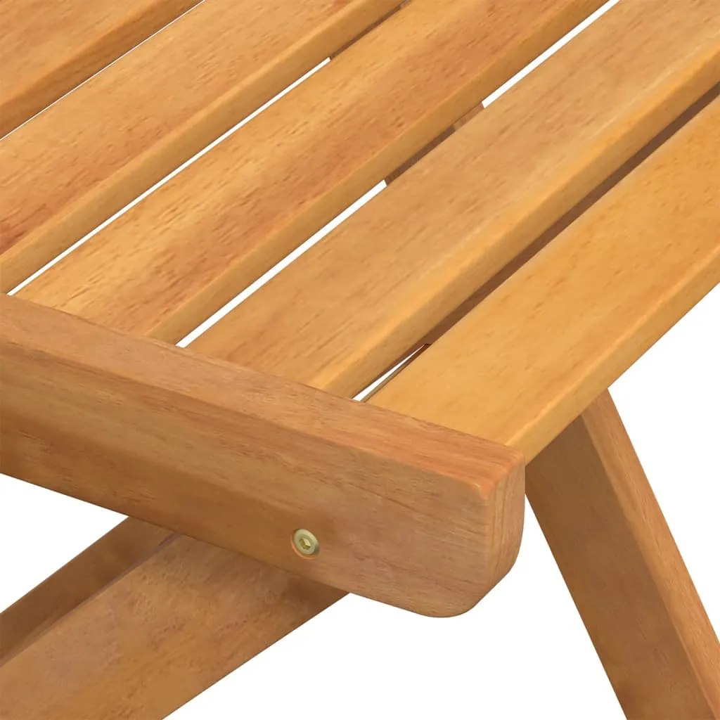 Folding Bistro Chairs Outdoor Patio Dining Furniture Solid Wood Acacia
