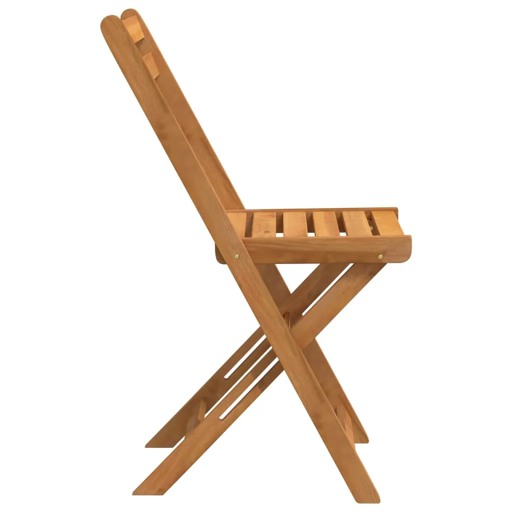 Folding Bistro Chairs Outdoor Patio Dining Furniture Solid Wood Acacia