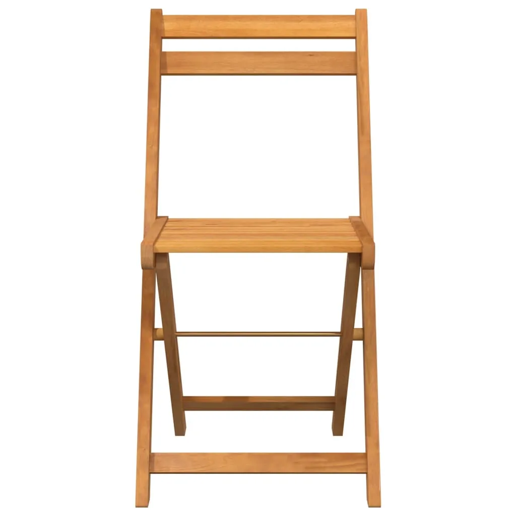 Folding Bistro Chairs Outdoor Patio Dining Furniture Solid Wood Acacia