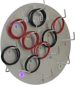 Hook Ring Toss Game, Aluminum Alloy Plate Portable Ring Toss Game, Fun Backyard Lawn Toss for Family Carnival Party Games, Picnic & BBQ Entertainment