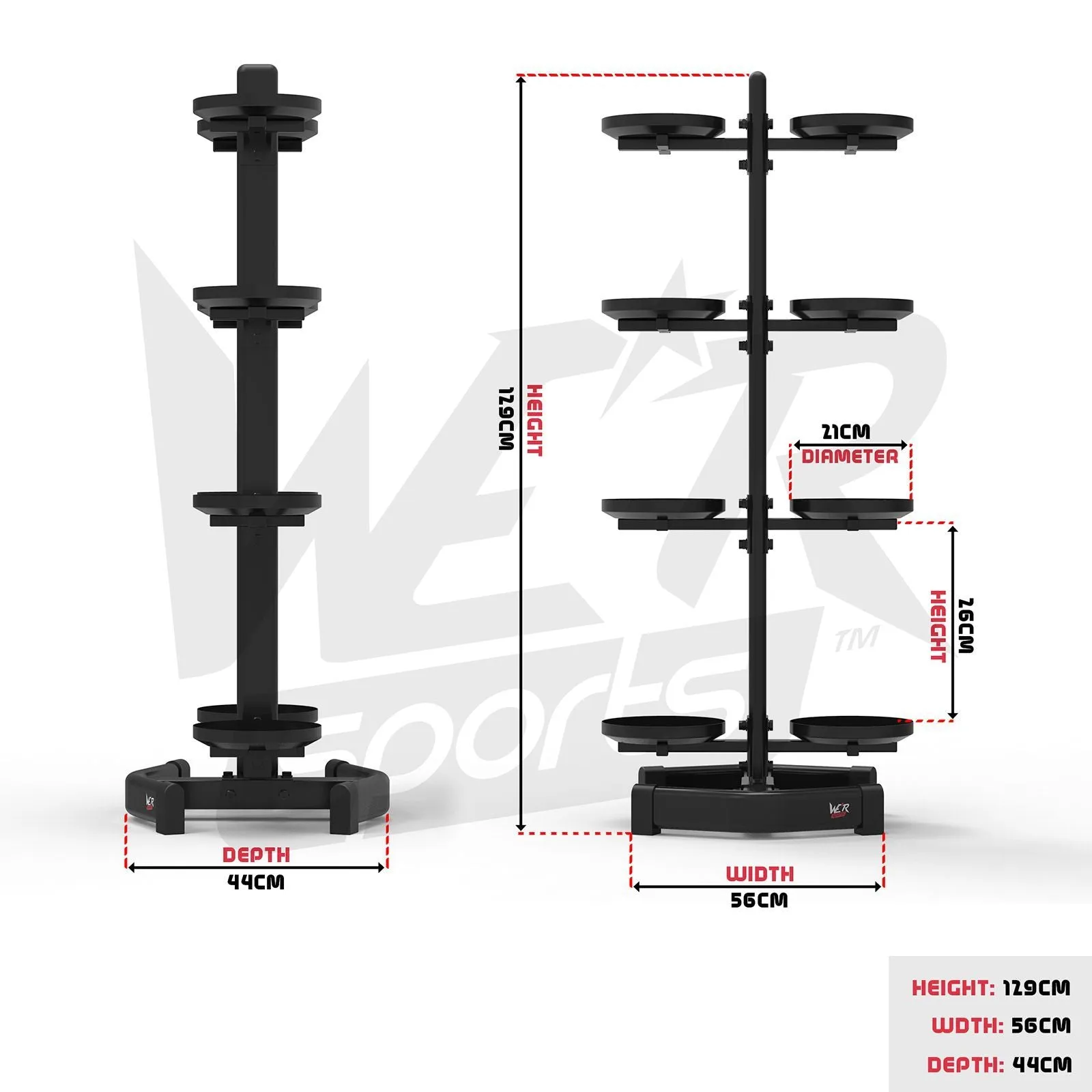 Kettlebell Holder Rack Stand Hods 8 Kettlebells Home Gym Weight Rack