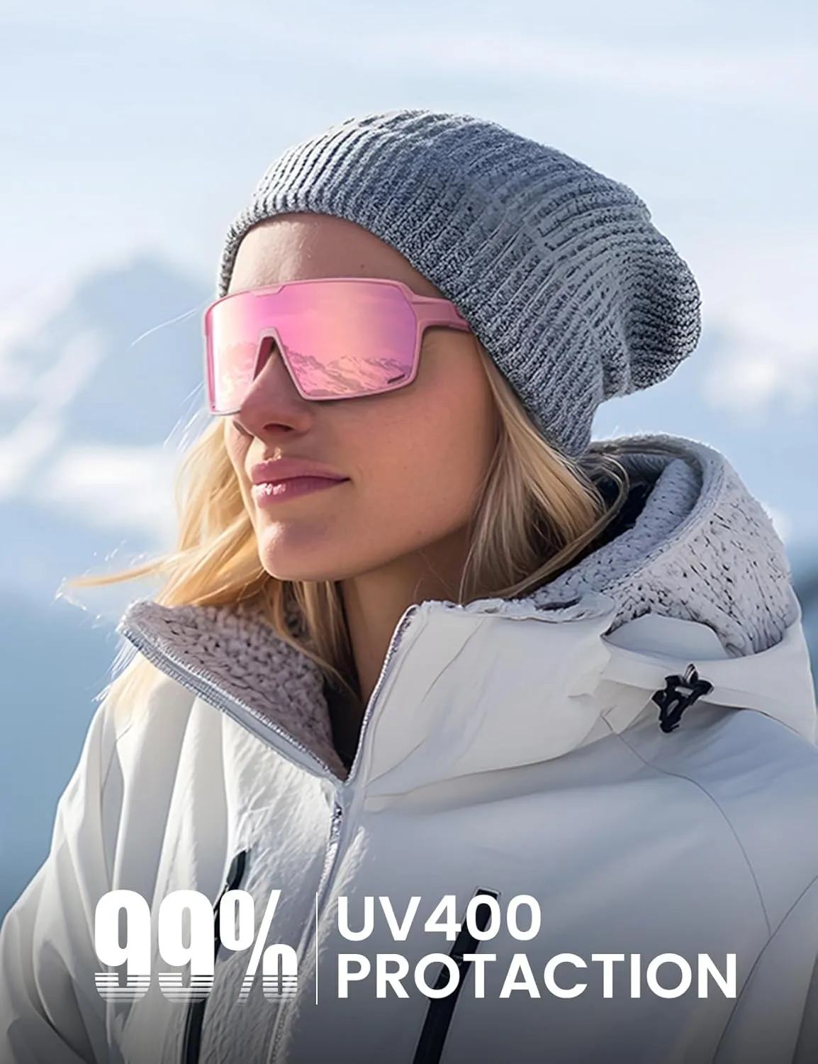 Lamicall XL Size Polarized Sports Sunglasses for Men Women, Large UV400 Protection Sun Glasses, Running Cycling Baseball