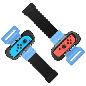 MENEEA Wrist Strap Compatible with Just Dance 2025 2024 2023/for Zumba Burn It Up,Adjustable Wrist Bands for Nintendo Switch & OLED Model for Joy-Cons,Two Size for Adults & Children,2 Pack Black