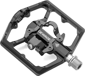 Mountain Bike Pedals- Dual Function Bicycle Flat Pedals and Clipless Pedals- 9/16" Platform Pedals Compatible with SPD for Road Mountain BMX Bike
