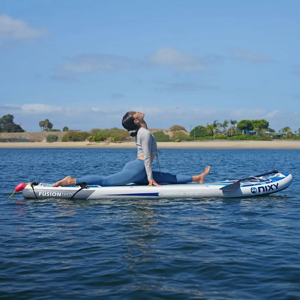 NIXY Venice G5 Cruiser & Yoga Inflatable Paddle Board | 10'6" x 34" x 6" Ultra-Light SUP with Welded Seams, Woven Drop Stitch for Safety and Durability.