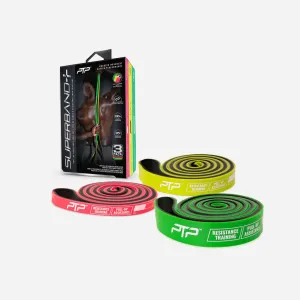PTP Superband Dual Colour Combo  Resistance Bands - Pack of 3