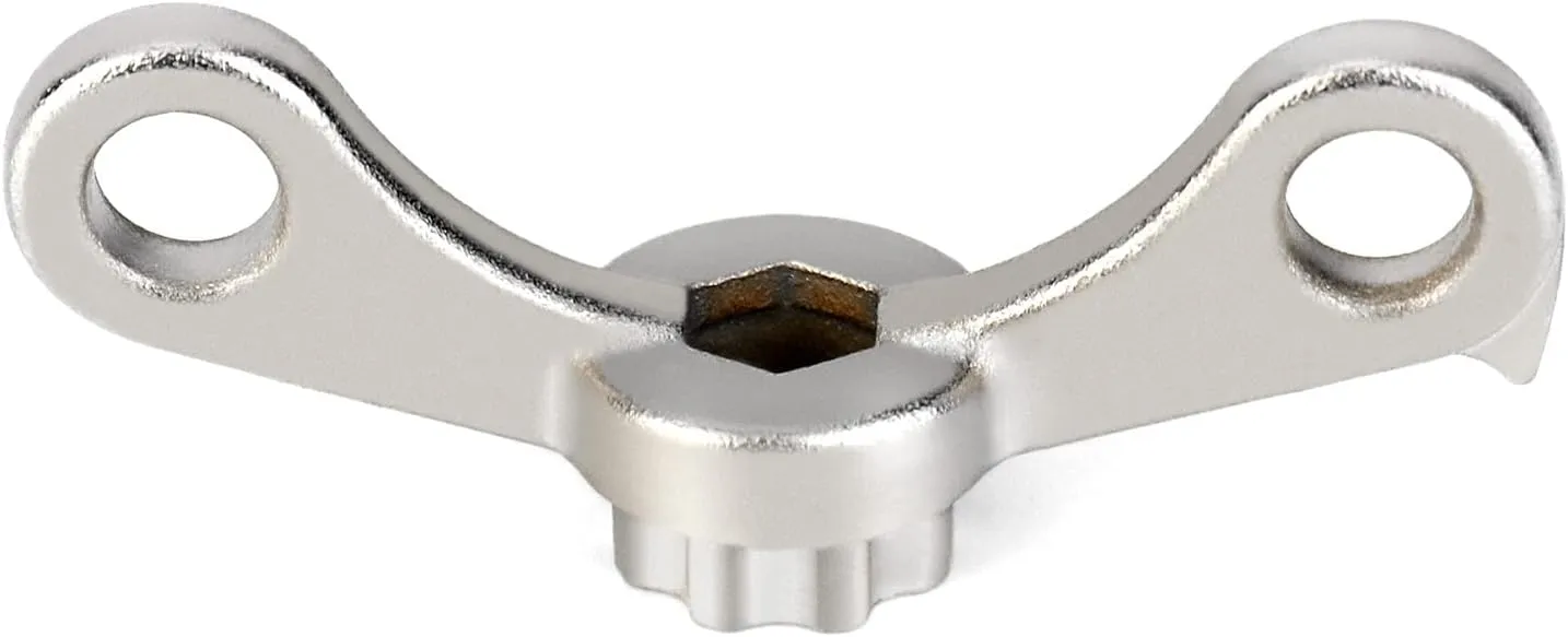 QWORK Bike Crank Arm Dust Cap Install Removal Wrench Tool Compatible with Shimano SRAM RaceFace TRUVATIV