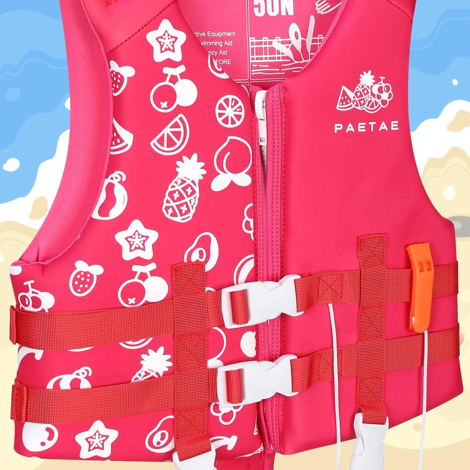Toddler Swim Vest, Kids Pool Float Jacket Toddler Floaties, Child Swimming Pool Vest for Kids Toddler 18-77lb
