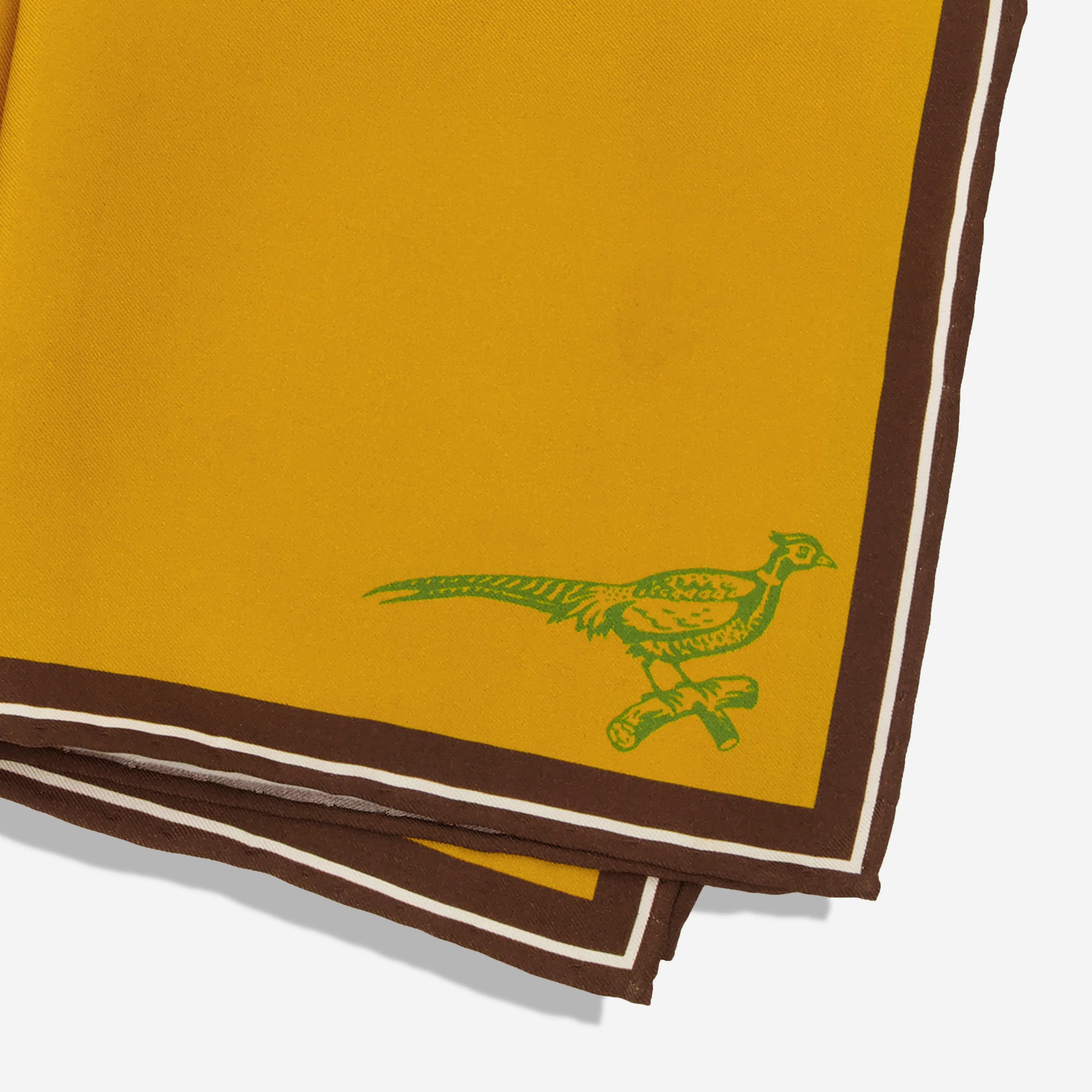 Wandawega Pheasant Goldenrod Pocket Square