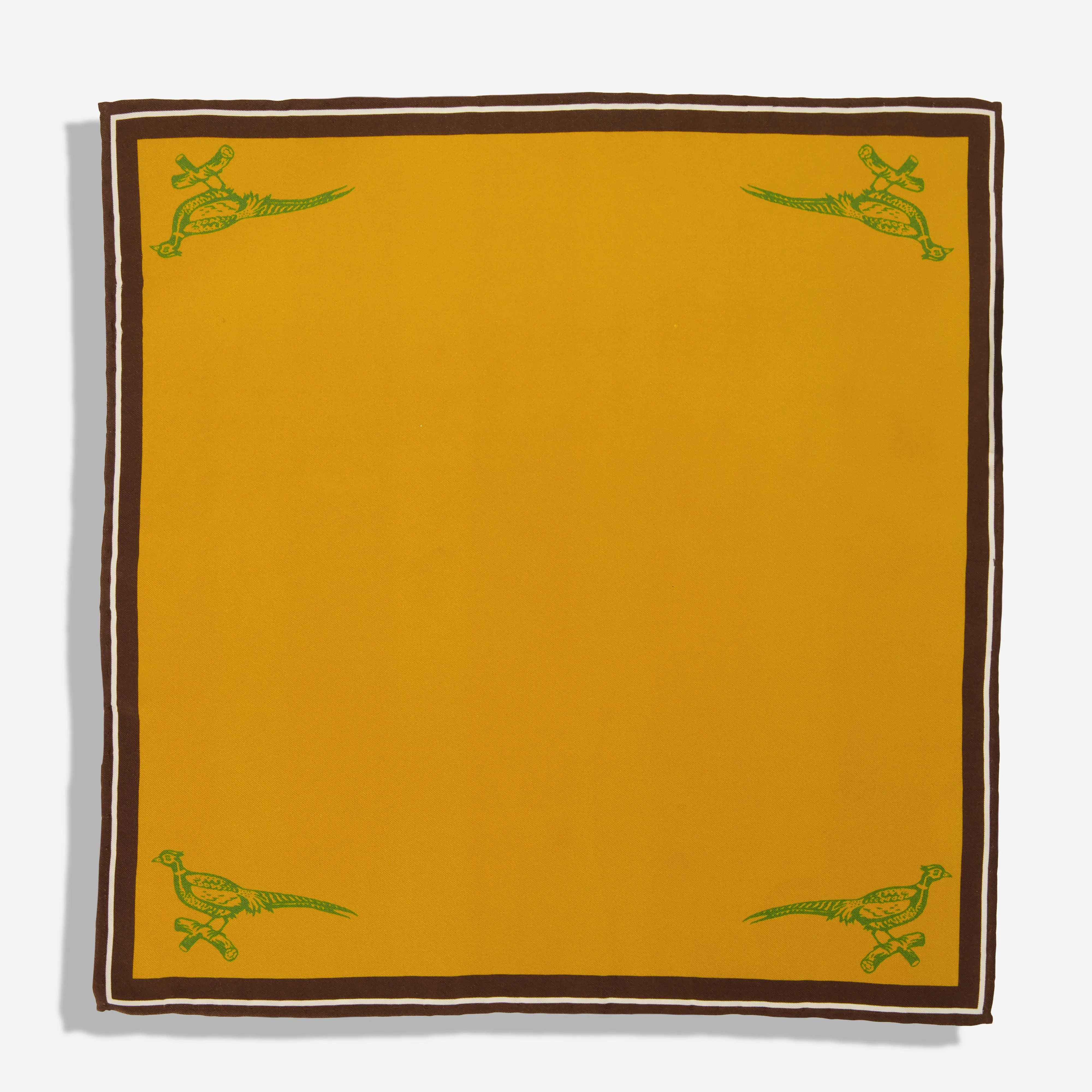 Wandawega Pheasant Goldenrod Pocket Square