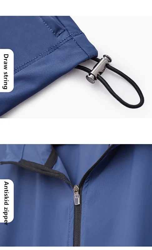 Womens Loose Zipper Hooded Running Jacket